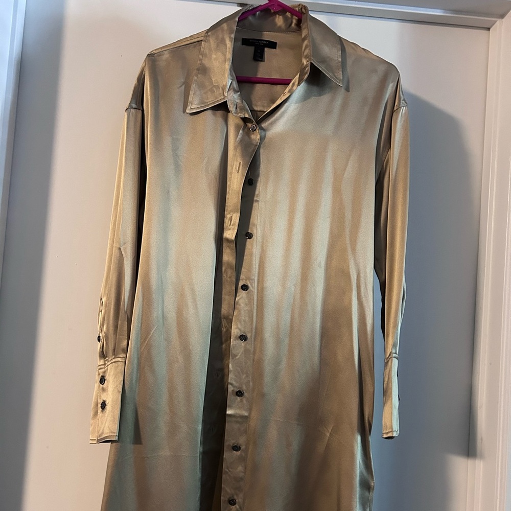 Banana Republic Gold Satin Dress - Picture 10 of 10